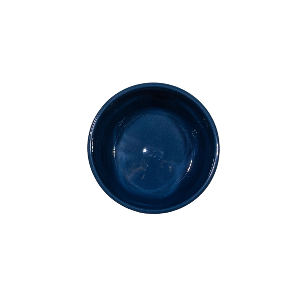 Bol à soupe bleu – vue en angle supérieur|Blue soup bowl – top angle view